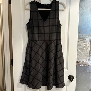 Charcoal gray and black Banana Republic dress, size 12.